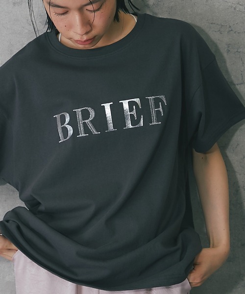 ANOTHER S（アナザーエス）の「ポイント刺繍ロゴTシャツ（Tシャツ/カットソー・レディース・杢グレー/ホワイト/チャコールグレー/ブラック・FREE）」の19枚目の写真