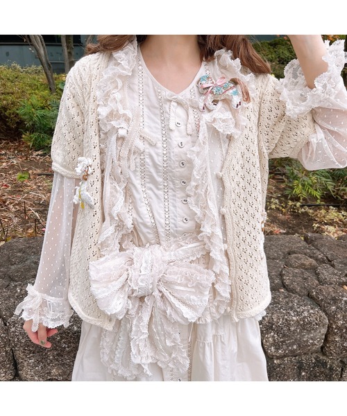 【美品】ポルカドットチュールブラウス ポルカドットチュールブラウス（シャツ/ブラウス）｜PINK HOUSE