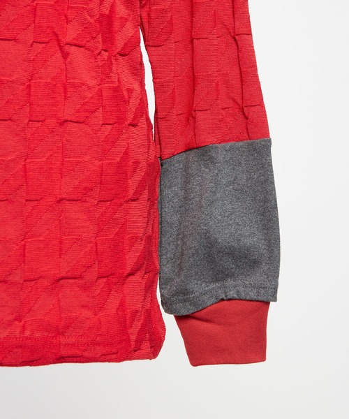 gomme(ゴム)の「リンクス千鳥 チェンジアームT(Tシャツ/カットソー・レディース・ブラック/グレー/レッド・MEDIUM)」の8枚目の写真