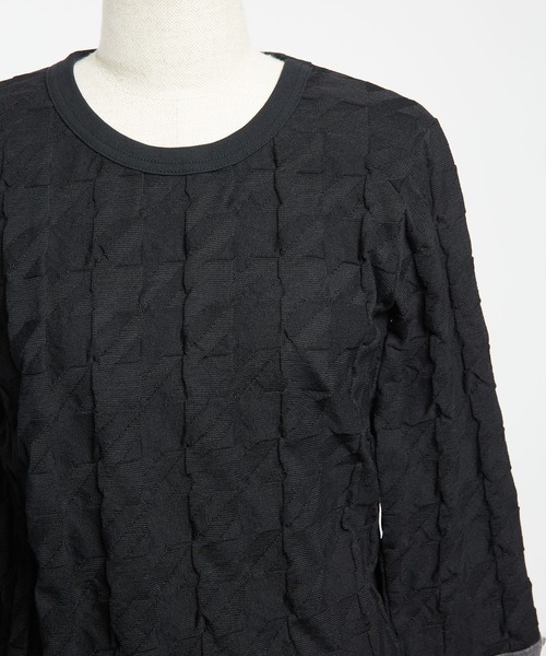 gomme(ゴム)の「リンクス千鳥 チェンジアームT(Tシャツ/カットソー・レディース・ブラック/グレー/レッド・MEDIUM)」の13枚目の写真