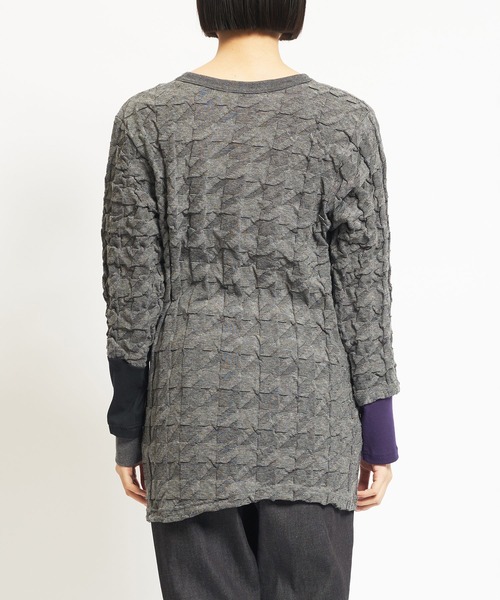 gomme(ゴム)の「リンクス千鳥 チェンジアームT(Tシャツ/カットソー・レディース・ブラック/グレー/レッド・MEDIUM)」の20枚目の写真