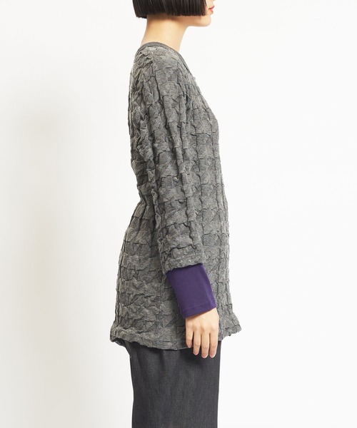 gomme(ゴム)の「リンクス千鳥 チェンジアームT(Tシャツ/カットソー・レディース・ブラック/グレー/レッド・MEDIUM)」の21枚目の写真