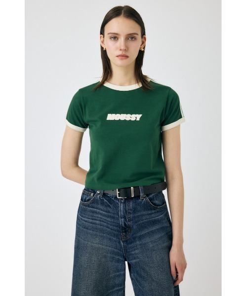 MOUSSY（マウジー）の「RETRO SPORTY MOUSSY Tシャツ（Tシャツ/カットソー・レディース・ネイビー/グリーン/オフホワイト/ライトブルー・FREE）」の11枚目の写真