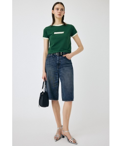 MOUSSY（マウジー）の「RETRO SPORTY MOUSSY Tシャツ（Tシャツ/カットソー・レディース・ネイビー/グリーン/オフホワイト/ライトブルー・FREE）」の12枚目の写真