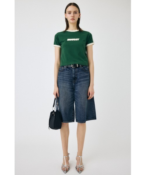 MOUSSY（マウジー）の「RETRO SPORTY MOUSSY Tシャツ（Tシャツ/カットソー・レディース・ネイビー/グリーン/オフホワイト/ライトブルー・FREE）」の14枚目の写真