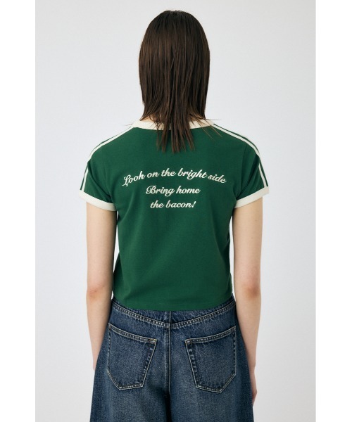 MOUSSY（マウジー）の「RETRO SPORTY MOUSSY Tシャツ（Tシャツ/カットソー・レディース・ネイビー/グリーン/オフホワイト/ライトブルー・FREE）」の17枚目の写真