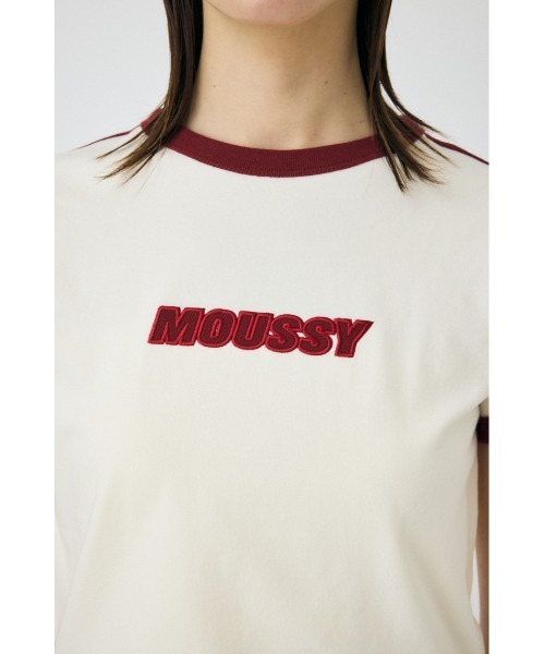 MOUSSY（マウジー）の「RETRO SPORTY MOUSSY Tシャツ（Tシャツ/カットソー・レディース・ネイビー/グリーン/オフホワイト/ライトブルー・FREE）」の6枚目の写真