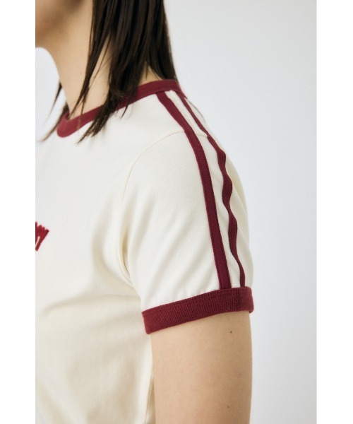 MOUSSY（マウジー）の「RETRO SPORTY MOUSSY Tシャツ（Tシャツ/カットソー・レディース・ネイビー/グリーン/オフホワイト/ライトブルー・FREE）」の8枚目の写真