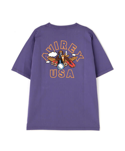 AVIREX(アヴィレックス)の「《WEB&DEPOT限定》FLYING BEAR T-SHIRT "25" / フライングベアー 半袖Tシャツ / AVIREX / アヴィレックス(Tシャツ/カットソー・メンズ・チャコールグレー/ホワイト/ピンク/パープル・L/2XL/M/XL)」の7枚目の写真