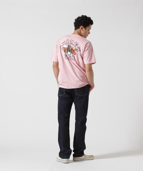AVIREX(アヴィレックス)の「《WEB&DEPOT限定》FLYING BEAR T-SHIRT "25" / フライングベアー 半袖Tシャツ / AVIREX / アヴィレックス(Tシャツ/カットソー・メンズ・チャコールグレー/ホワイト/ピンク/パープル・L/2XL/M/XL)」の11枚目の写真
