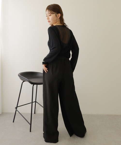 LAULEN(ローレン)の「tuck relax wide pants /タックリラックスワイドパンツ(その他パンツ・レディース・アイボリー/ブラック/ホワイト・M/S)」の12枚目の写真