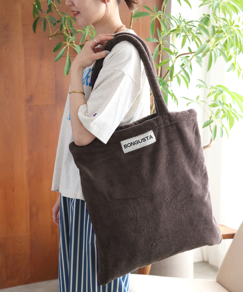 BONGUSTA（ボングスタ）の「【BONGUSTA/ボングスタ】NARAM SOLID トートバッグ（トートバッグ・レディース・ダークパープル/ライトグリーン/ブラウン・FREE）」の2枚目の写真