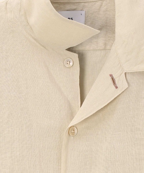 PS Paul Smith(ピーエスポールスミス)の「ソリッド リネン オープンカラーシャツ / 152306 695U(シャツ/ブラウス・メンズ・ブルー/オレンジ/ベージュ・SMALL/MEDIUM/LARGE/X-LARGE)」の8枚目の写真