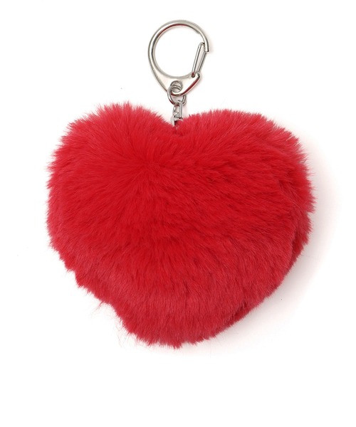 X-girl(エックスガール)の「PADDED HEART KEY CHARM(キーホルダー・レディース・ブラック/ライトブルー/レッド・ONE SIZE)」の4枚目の写真