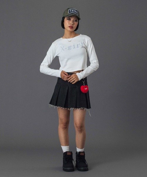 X-girl(エックスガール)の「PADDED HEART KEY CHARM(キーホルダー・レディース・ブラック/ライトブルー/レッド・ONE SIZE)」の10枚目の写真