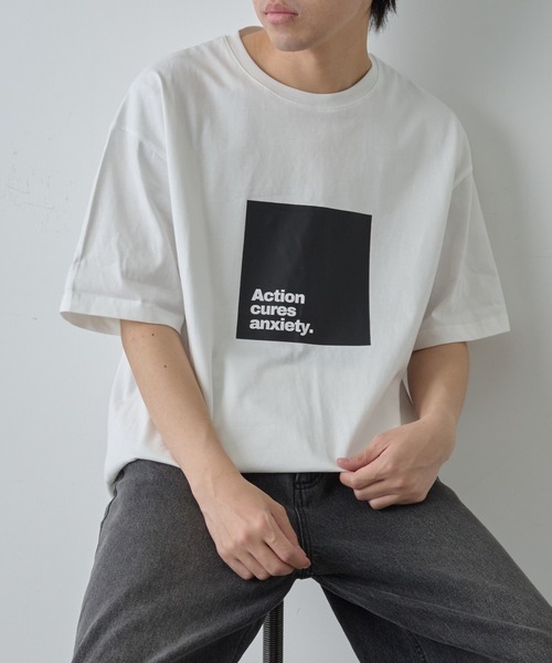 COLONY 2139(コロニートゥーワンスリーナイン)の「ボックスロゴプリントTシャツ(Tシャツ/カットソー・メンズ・ネイビー/ブラック/ホワイト・MEDIUM/LARGE)」の2枚目の写真