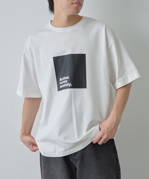 COLONY 2139(コロニートゥーワンスリーナイン)の「ボックスロゴプリントTシャツ(Tシャツ/カットソー・メンズ・ネイビー/ブラック/ホワイト・MEDIUM/LARGE)」の4枚目の写真