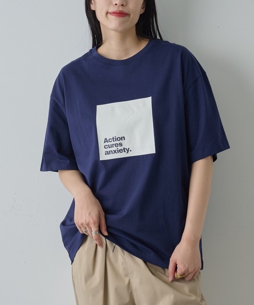 COLONY 2139(コロニートゥーワンスリーナイン)の「ボックスロゴプリントTシャツ(Tシャツ/カットソー・メンズ・ネイビー/ブラック/ホワイト・MEDIUM/LARGE)」の8枚目の写真