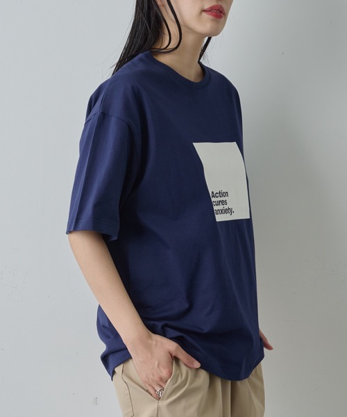 COLONY 2139(コロニートゥーワンスリーナイン)の「ボックスロゴプリントTシャツ(Tシャツ/カットソー・メンズ・ネイビー/ブラック/ホワイト・MEDIUM/LARGE)」の11枚目の写真