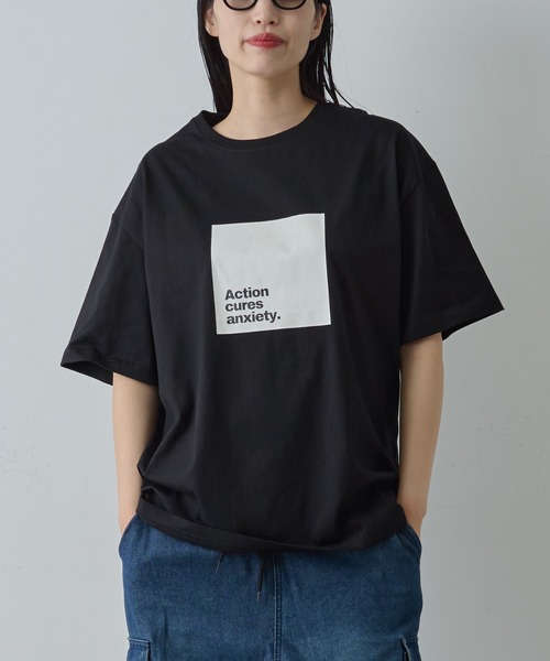 COLONY 2139(コロニートゥーワンスリーナイン)の「ボックスロゴプリントTシャツ(Tシャツ/カットソー・メンズ・ネイビー/ブラック/ホワイト・MEDIUM/LARGE)」の12枚目の写真