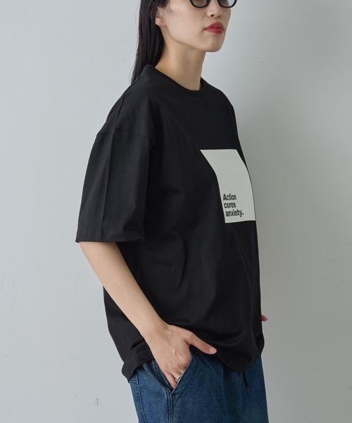 COLONY 2139(コロニートゥーワンスリーナイン)の「ボックスロゴプリントTシャツ(Tシャツ/カットソー・メンズ・ネイビー/ブラック/ホワイト・MEDIUM/LARGE)」の15枚目の写真