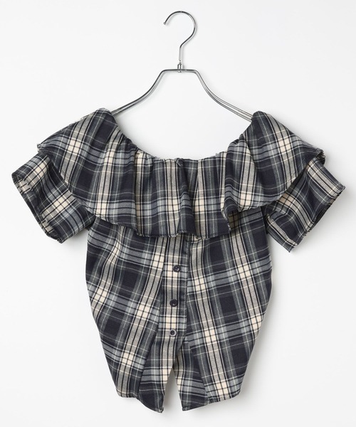 3.3 Field Trip (3.3フィールドトリップ)の「3.3 Field Trip/チェックオフショルブラウス(シャツ/ブラウス・レディース・ネイビー/レッド/イエロー/ブラウン・FREE)」の16枚目の写真