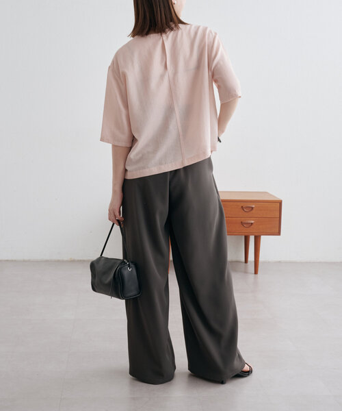 Omekashi（オメカシ）の「シアーTブラウス（シャツ/ブラウス・レディース・イエロー/オフホワイト/ピンク/ブラック・FREE）」の11枚目の写真