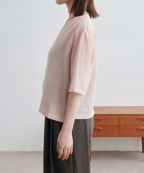 Omekashi（オメカシ）の「シアーTブラウス（シャツ/ブラウス・レディース・イエロー/オフホワイト/ピンク/ブラック・FREE）」の14枚目の写真