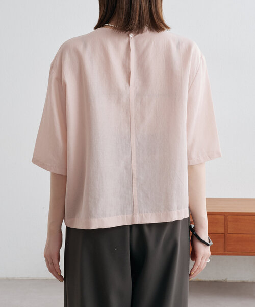 Omekashi（オメカシ）の「シアーTブラウス（シャツ/ブラウス・レディース・イエロー/オフホワイト/ピンク/ブラック・FREE）」の15枚目の写真