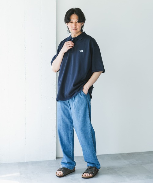 PENNEYS（ぺニーズ）の「『XLサイズ/WEB限定』『別注』PENNEYS×DOORS　THE FOX 鹿の子 ポロシャツ（ポロシャツ・メンズ・ライトグレー/ネイビー/パープル/ブルー・X-LARGE/LARGE/MEDIUM）」の5枚目の写真