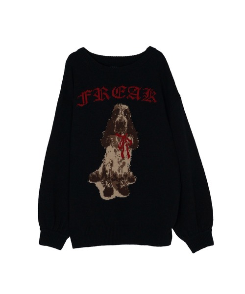 DOGジャガードルーズニット（ニット/セーター）｜jouetie（ジュエティ