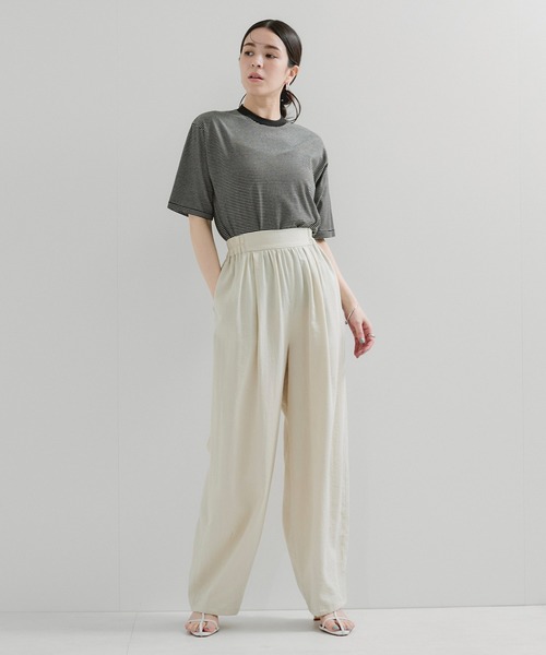 Healthknit（ヘルスニット）の「【Healthknit/ヘルスニット】Narrow Border Jersey / 抗菌・防臭（Tシャツ/カットソー・レディース・ホワイト系その他3/ブラック系その他2/ブルー系その他5・FREE）」の4枚目の写真