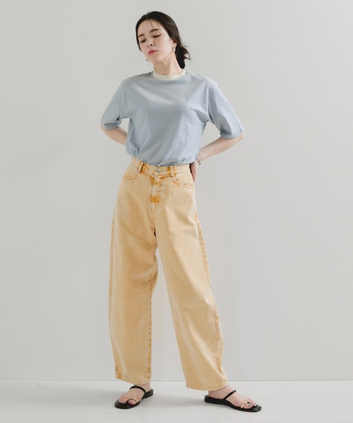 Healthknit（ヘルスニット）の「【Healthknit/ヘルスニット】Narrow Border Jersey / 抗菌・防臭（Tシャツ/カットソー・レディース・ホワイト系その他3/ブラック系その他2/ブルー系その他5・FREE）」の6枚目の写真