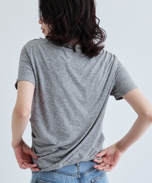 GALLEST（ギャレスト）の「バルーンドレープTシャツ（Tシャツ/カットソー・レディース・ホワイト/ライトグリーン系/グレー系4・38）」の5枚目の写真