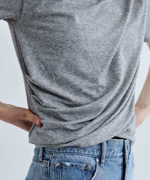 GALLEST（ギャレスト）の「バルーンドレープTシャツ（Tシャツ/カットソー・レディース・ホワイト/ライトグリーン系/グレー系4・38）」の7枚目の写真