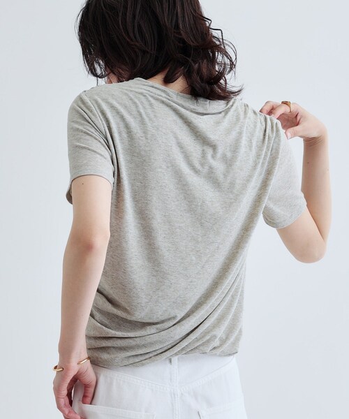GALLEST（ギャレスト）の「バルーンドレープTシャツ（Tシャツ/カットソー・レディース・ホワイト/ライトグリーン系/グレー系4・38）」の10枚目の写真