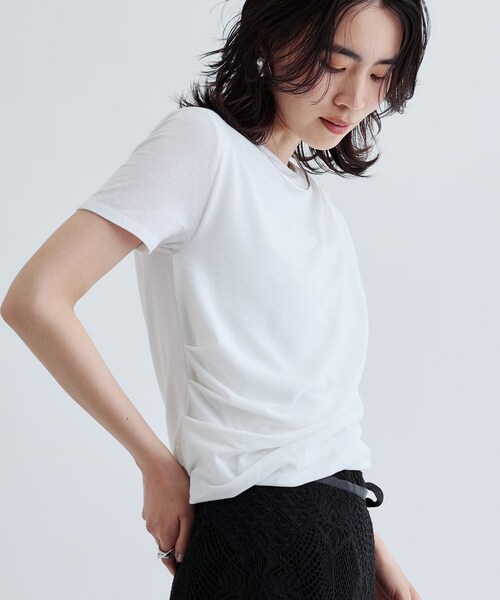 GALLEST（ギャレスト）の「バルーンドレープTシャツ（Tシャツ/カットソー・レディース・ホワイト/ライトグリーン系/グレー系4・38）」の13枚目の写真