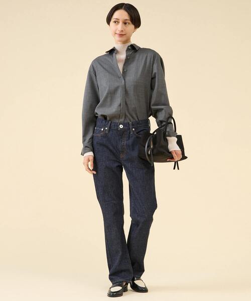 martinique(マルティニーク)の「《コラボ》【upper hights×Amalie & Cecilie Moosgaard】THE AMALIE(デニムパンツ・レディース・ブラック/インディゴブルー・22/24/23)」の5枚目の写真