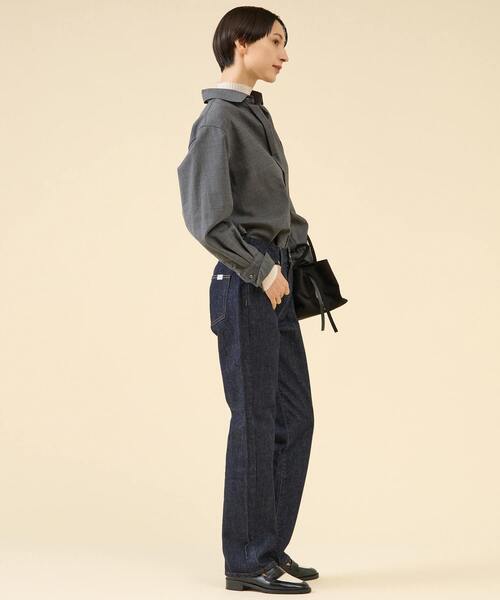 martinique(マルティニーク)の「《コラボ》【upper hights×Amalie & Cecilie Moosgaard】THE AMALIE(デニムパンツ・レディース・ブラック/インディゴブルー・22/24/23)」の6枚目の写真