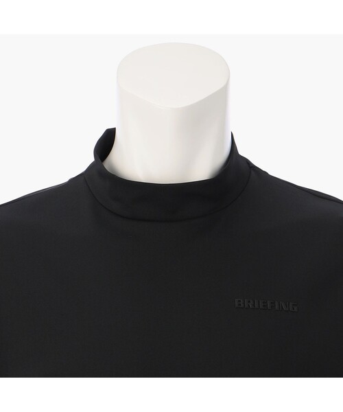 BRIEFING GOLF　22AW　WARM LS HIGH NECK 黒 ブリーフィング ゴルフ ウェア メンズ ネックロゴ ハイネック