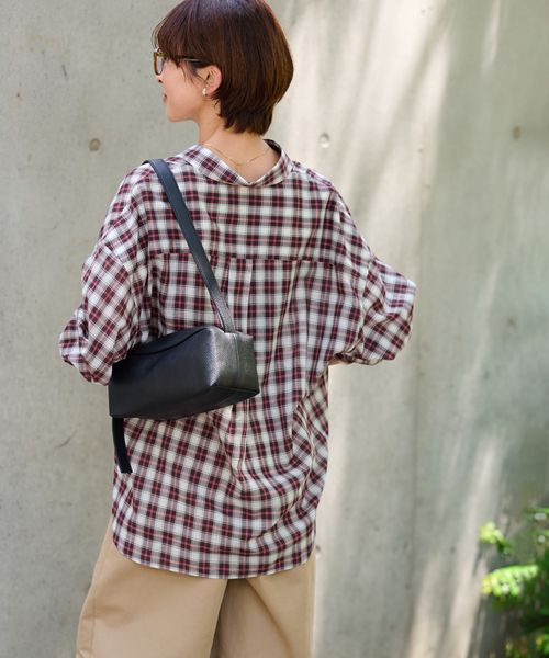 ＊コットンローンチェックオーバーサイズシャツ JOURNAL STANDARD relume｜《追加》コットンローンチェック