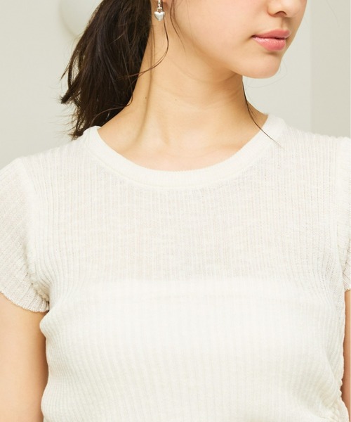Olu.（オルドット）の「サイドギャザーリボントップス（Tシャツ/カットソー・レディース・イエロー/ライトブルー/ホワイト・FREE）」の14枚目の写真