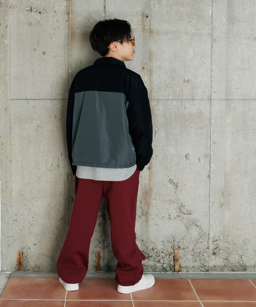 MAKE YOUR DAY（メイクユアデイ）の「バイカラージャケット■150.160cm（その他アウター・キッズ・ブラック/カーキ・150/160）」の8枚目の写真