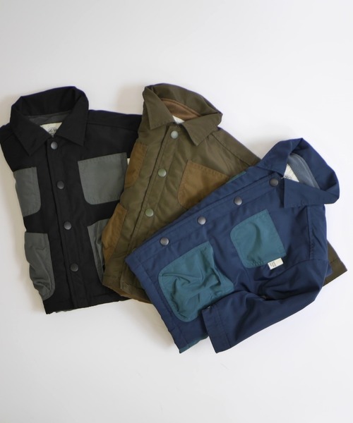 MAKE YOUR DAY（メイクユアデイ）の「バイカラージャケット■150.160cm（その他アウター・キッズ・ブラック/カーキ・150/160）」の9枚目の写真