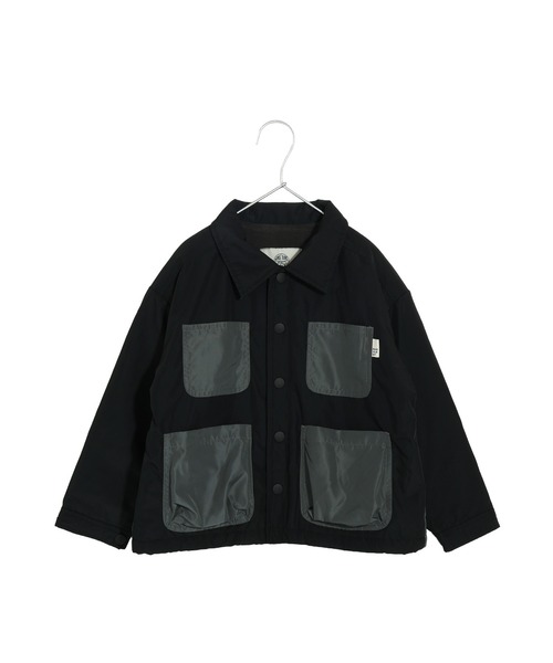 MAKE YOUR DAY（メイクユアデイ）の「バイカラージャケット■150.160cm（その他アウター・キッズ・ブラック/カーキ・150/160）」の3枚目の写真