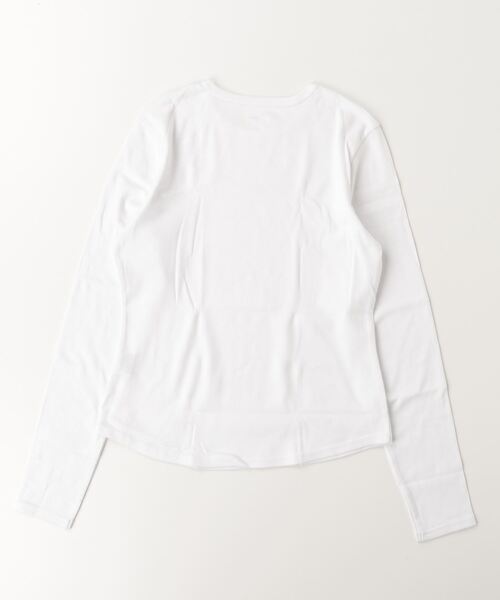 HANES(ヘインズ)の「【Hanes/ヘインズ】レディース ロングTシャツ(Tシャツ/カットソー・レディース・ホワイト/ブラック・FREE)」の3枚目の写真