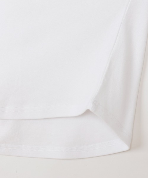 HANES(ヘインズ)の「【Hanes/ヘインズ】レディース ロングTシャツ(Tシャツ/カットソー・レディース・ホワイト/ブラック・FREE)」の7枚目の写真