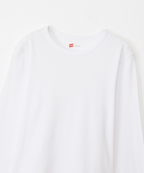 HANES(ヘインズ)の「【Hanes/ヘインズ】レディース ロングTシャツ(Tシャツ/カットソー・レディース・ホワイト/ブラック・FREE)」の8枚目の写真