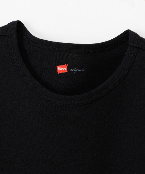HANES(ヘインズ)の「【Hanes/ヘインズ】レディース ロングTシャツ(Tシャツ/カットソー・レディース・ホワイト/ブラック・FREE)」の5枚目の写真