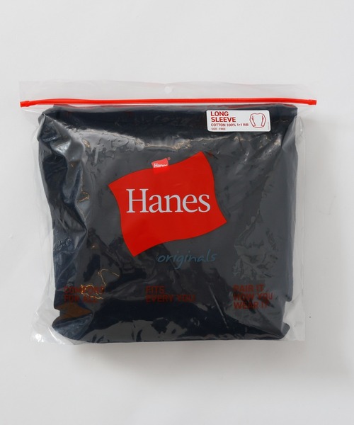 HANES(ヘインズ)の「【Hanes/ヘインズ】レディース ロングTシャツ(Tシャツ/カットソー・レディース・ホワイト/ブラック・FREE)」の6枚目の写真